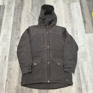Fjallraven Greenland Winter Jacket Womens Small Black G-1000 Hooded Coat Parka
